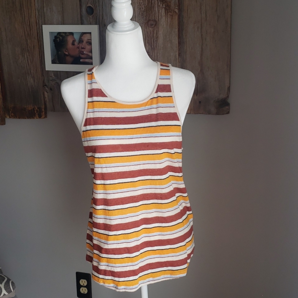 FRAME linen stripe tank top